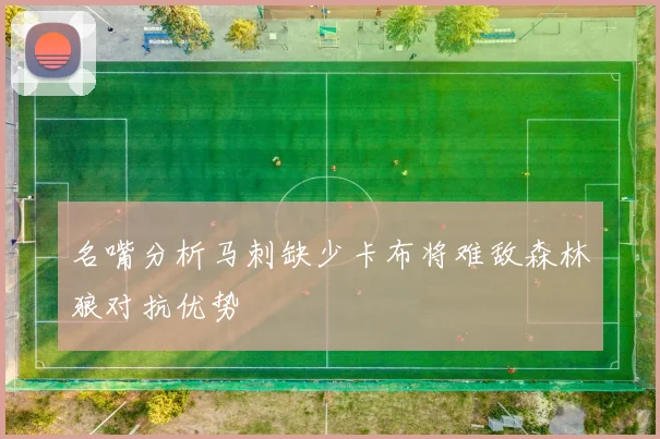 名嘴分析马刺缺少卡布将难敌森林狼对抗优势